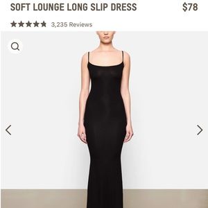 Skims Soft Lounge Long Slip Dress